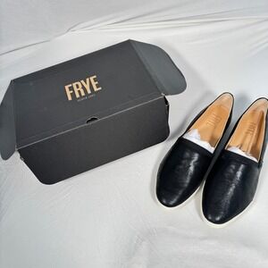 FRYE NWB Women's Black Leather Slip-On Loafers Sneakers Shoes Size 11